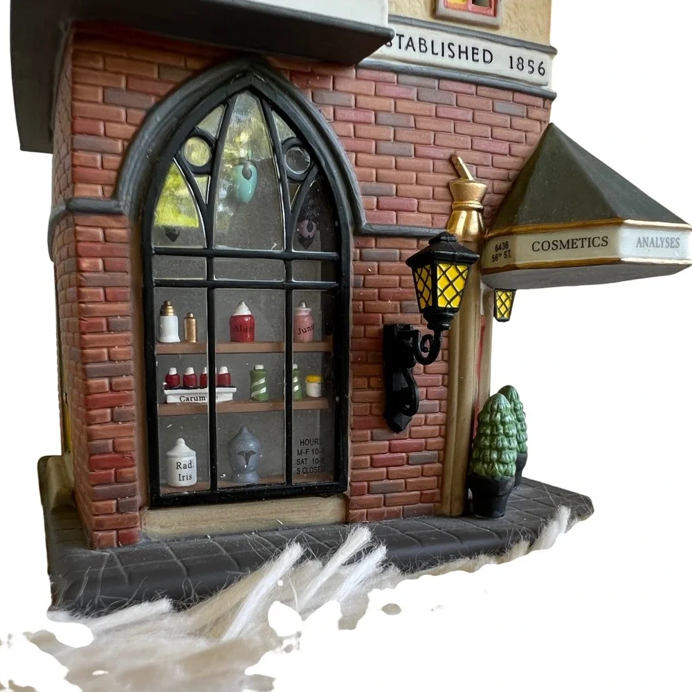 Department 56 Christmas in the City FOSTER PHARMACY 58916 Village Complete